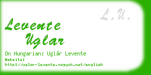 levente uglar business card