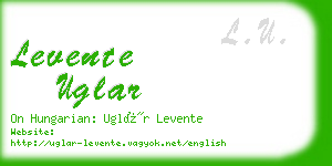 levente uglar business card